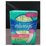 Always Ultra Thin Pads Size 2 Super Long Absorbency Unscented Without Wings - 40ct