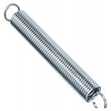 Prime-Line SP 9677 Extension Spring, Spring Steel Construction, Nickel-Plated Finish, 0.148 GA x 1-1/4 In. x 10 In., Single Loop Open (Single Pack)