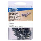 The Hillman Group 42041 Galvanized Roofing Nails, 1-Inch, 100 Count (Pack of 1)