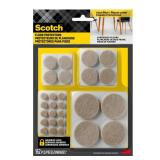 Scotch Felt Pads Value Pack: Assorted Sizes / 162-pack (Beige)
