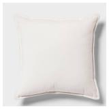 Velvet Reverse Oblong Dec Pillow Ivory - Threshold Indoor Cotton Fabric, Polyester Fill, Sewn Seam Closure