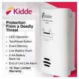 Kidde Carbon Monoxide Detector, Plug in Wall with AA Battery Backup, Test-Hush Button - Retail: $32