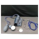 Primacare DS-9197-BL Professional Classic Series Manual Adult Size Blood Pressure Kit, Emergency Bp kit with Stethoscope and Portable Leatherette Case, Nylon Cuff, Blue