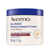 Aveeno Skin Relief Intense Moisture Repair Body Cream with Triple Oat & Shea Butter Formula, Helps Heal, Repair & Restore Very Dry Skin with Long-Lasting Moisture, Fragrance-Free, 11 oz