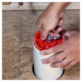 Oatey 33403 Plastic Plug (with Galvanized screw and wing nut), 4-Inch, Red