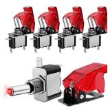 Nilight 5PCS12V LED Toggle Switch Heavy Duty 20A SPST ON Off 3 Pin Rocker for Automotive Cars Trucks Boats Racking