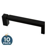 Franklin Brass (10-Pack) Matte Black Cabinet Handles, 3-3/4 Inch Hole Center, Modern Pulls for Drawers, Kitchen Cabinet Door, Dressers | Asymmetric - Retail: $26