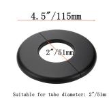 Tsnamay 2 Pcs Wall Split Flange, ABS Round Self-Adhesive Escutcheon Plate Buckles Design for 2\"/51mm Diameter Pipe