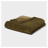 Full/Queen Ultra Plush Blanket Green - Threshold - Retail: $40