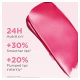 Clarins Lip Oil Balm | Nourishes, Hydrates, and Visibly Plumps | Natural, Sheer Finish and Shine | 99% Skincare Formula and 96% Natural Ingredients | Contains Hydrating Peptide | 0.1 Ounce, 02 Pitaya 