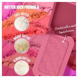 NYX PROFESSIONAL MAKEUP Buttermelt Powder Blush, Fade and Transfer-Resistant Blush, Up to 12HR Make Up Wear, Vegan Formula - For The Butta