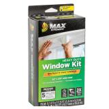 Duck MAX Strength Window Insulation Kit, Winter Window Seal Kit Fits up to 5 Windows, Heavy Duty Shrink Film Cuts to Size for Easy Indoor Installation, Window Tape Included,62 In. x 210 In., Clear