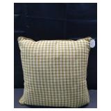 20\"x20\" Gingham and Velvet Reverse Throw Pillow Olive - Threshold designed with Studio McGee
