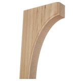 Ekena Millwork BKTW02X08X10CVRO Clarksville Wood Brackets, 1 3/4\"W x 8\"D x 10\"H , Red Oak