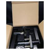 Kwikset Casey Interior Privacy Door Handle with Lock, Door Lever For Bathroom and Bedroom, Matte Black Reversible Keyless Turn Lock, with Microban Protection