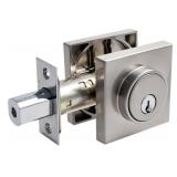 Pamex FDS Single Cylinder Deadbolt (Satin Nickel) - Retail: $42