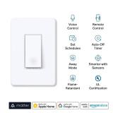 TP-Link Tapo Matter Smart Light Switch: Voice Control w/Siri, Alexa & Google Home | UL Certified | Timer & Schedule | Easy Guided Install | Neutral Wire Required | Single Pole | Tapo S505(2-Pa