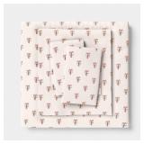 Queen Christmas Holiday Flannel Sheet Set Candy Canes - Wondershop - Retail: $35