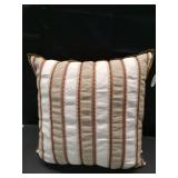 Burgundy olive and cream vertical stripe pillow - 20x20 - Threshold designed with Studio McGee