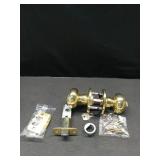 Copper Creek Colonial Privacy Interior Door Knob ANSI Grade-3 Certified, Modern Heavy Duty Handle, Easy Install and Reversible for Bedroom, Bathroom and Closets Polished Brass (1 Pack)