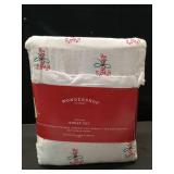 Full Christmas Holiday Cotton Sateen Sheet Set Candy Canes - Wondershop - Retail: $30