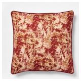 24\"x24\" Abstract Tree Printed Throw Pillow with Gusset Burgundy - Threshold designed with Studio McGee - Retail: $36