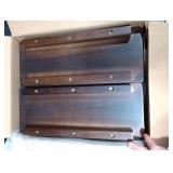 FANATU Wooden Two Step Stool, Heavy Duty 2-Step Ladder for Adults & Kids, Supports up to 450lbs for Kitchen, Bathroom or Bedside Use (Walnut Finish)