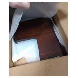 FANATU Wooden Two Step Stool, Heavy Duty 2-Step Ladder for Adults & Kids, Supports up to 450lbs for Kitchen, Bathroom or Bedside Use (Walnut Finish)