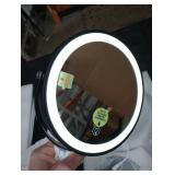 Lighted Makeup Mirror, 3000 mAh Rechargeable Double Sided Magnifying Vanity Mirror with 3 Colors, 1x/10x, 360° Rotation , Brightness Adjustable Magnification Cosmetic Light up Mirror, Women Gift