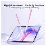 Stylus Pen for iPad 6th-11th Generation-2X Fast Charge Active Pencil Compatible with 2018-2025 Apple iPad Pro 11/12.9/M4, iPad Air 3/4/5/M2/M3,iPad mini 5/6 Gen-Gradient White Pink