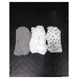 3-Pack Cotton Muslin Bassinet Sheets - Fitted Elastic Mattress Cover for Baby Boys & Girls, Breathable Bedside Bassinet Sheets Neutral Colors (Fits Oval & Rectangle Shape) (Gray)