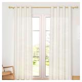 Gold Curtain Rod for Windows 28 to 48 Inch, 5/8 Inch Diameter Heavy Duty Splicing Adjustable Curtain Rods With Brackets, Easy to Install, Suitable for Bedroom, Patio and Outdoor