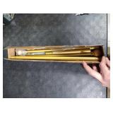 Gold Curtain Rod for Windows 28 to 48 Inch, 5/8 Inch Diameter Heavy Duty Splicing Adjustable Curtain Rods With Brackets, Easy to Install, Suitable for Bedroom, Patio and Outdoor