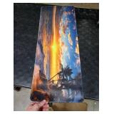 Galdas Gaming Mouse Pad XXL XL Large Mouse Pad Mat Long Extended Mousepad Desk Pad Non-Slip Rubber Mice Pads Stitched Edges Thin Pad (31.5x11.8x0.12 Inch)-Sunset Beach