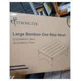 Strongtek Large Bamboo One Step Stool