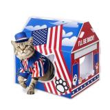 Meow America Cat House for Indoor Outdoor Use, 15.55