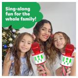 Move2Play, Christmas Karaoke Microphone | Includes Pre-Loaded Songs & Bluetooth | Kids Toy for All Ages 2, 3, 4, 5, 6+ Year Old Girls, Boys & Toddlers | Stocking Stuffer