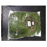 Winlyn 4 Pcs Artificial Frosted Cedar Pine Candle Rings Christmas Candle Holder Rings Wreaths Pine Cones Red Pip Berries Mini Window Mirror Wreaths 14.6 Wide for Winter Holiday Table Farmhouse Decor