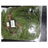 Winlyn 4 Pcs Artificial Frosted Cedar Pine Candle Rings Christmas Candle Holder Rings Wreaths Pine Cones Red Pip Berries Mini Window Mirror Wreaths 14.6 Wide for Winter Holiday Table Farmhouse Decor