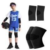 Elbow And Knee Sleeves Kids, Toddler Knee Braces Elbow Braces Volleyball, Tennis Elbow Compression Sleeve, Kids Knee Brace Elbow Brace for Volleyball Basketball Baseball Football Cycling (Black, Mediu