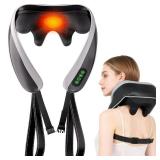 Senluyi 6D Neck Massager for Pain Relief Deep Tissue, Kneading Shiatsu Neck and Shoulder Massager with Heat,Cordless Massager for Back and Shoulder Pain, Gifts for Women Men Home Office Christmas