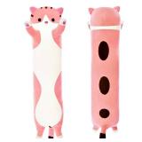 shangman Lovely Plush Cat Cute Cartoon Soft Stuffed Kitten Long Throw Sleeping Pillow Doll Toy Gift for Kids Girlfriend Multiple Size (Pink,70cm/27.5in)