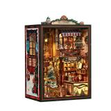 3DVASE Book Nooks for Adults, DIY Miniature Dollhouse Book Nook Kit, Model Kits Craft Kits for Adults with Led Light and Music Mechanism, Adult Craft Kits Gifts for Family and Friends