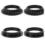 DiCUNO Lamp Shade Rings, E26 Light Socket Collar Ring, Black Threaded Reducer 1-3/8 Inches (34mm) and 1-1/2 Inch (39mm), Hanging Lamp Holder Parts, (34mm * 2pcs; 39mm * 2pcs)