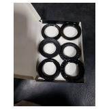 DiCUNO Lamp Shade Rings, E26 Light Socket Collar Ring, Black Threaded Reducer 1-3/8 Inches (34mm) and 1-1/2 Inch (39mm), Hanging Lamp Holder Parts, (34mm * 2pcs; 39mm * 2pcs)