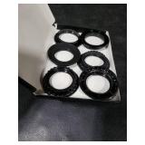 DiCUNO Lamp Shade Rings, E26 Light Socket Collar Ring, Black Threaded Reducer 1-3/8 Inches (34mm) and 1-1/2 Inch (39mm), Hanging Lamp Holder Parts, (34mm * 2pcs; 39mm * 2pcs)