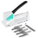 HAUSHOF Light Duty Staple Gun, Upholstery Staple Gun with 800PCS JT21 Staples and Stapler Remover, Fits JT21 Staple of 1/4