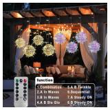 Outdoor Christmas Balls Lights, 4 Pack 184 LED Globe Lights, Color Changing Tree Lights 7.9