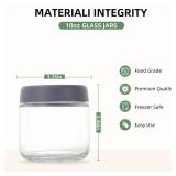 GLATABAM 10 OZ 8Pack, Overnight Oats Jars with Lids, Glass Meal Prep Containers, Airtight Mason Jars for Breakfast, Yogurt Parfait, Salad & Smoothies, Leakproof and Reusable Food Storage Jars