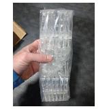 12 Pcs Christmas Electric Window Candle Lamp Holders with Strong Suction Cups Window Plastic Suction Cup Candle Holders for Windows to Secure Christmas Holiday Small Flameless(Clear)